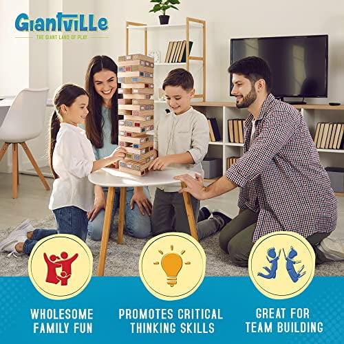Giantville Giant Tumbling Timber Toy - Premium Pine Wood Life-Size ...
