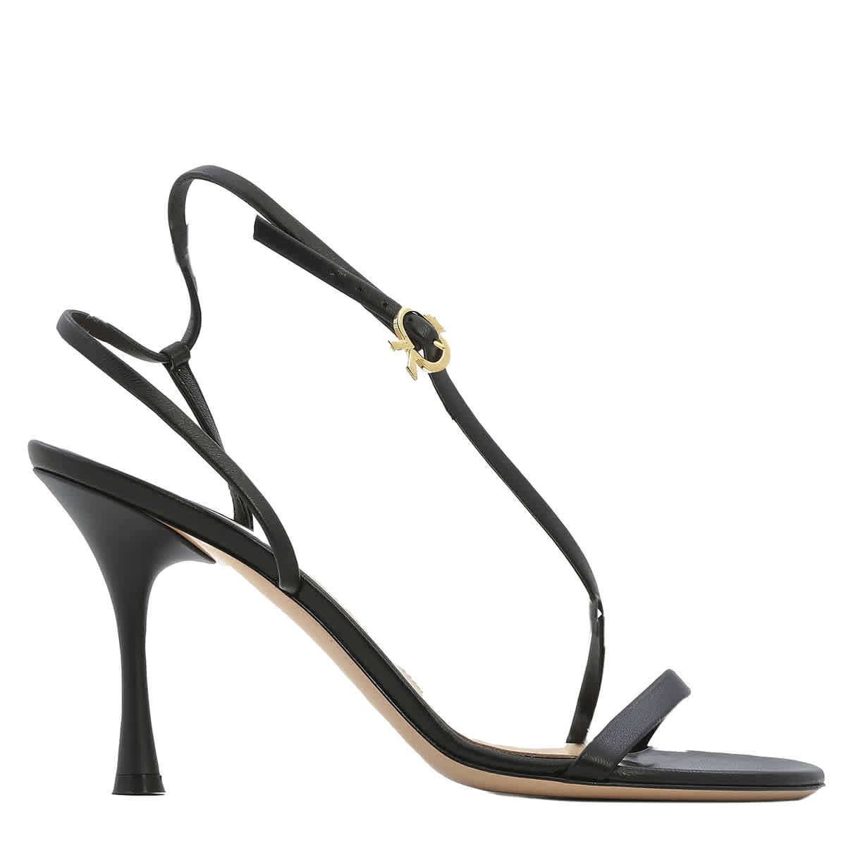 パンプス GIANVITO ROSSI Women Sandals G6095385RICNAPNERO Black Gianvito Rossi Ladies Black Nappa Ribbon Strappy Sandals