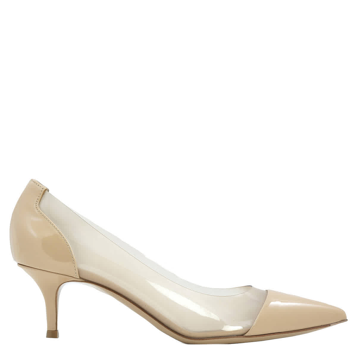 Gianvito Rossi Ladies Nude Giar Plexi 55 Pumps, Brand Size 37.5 