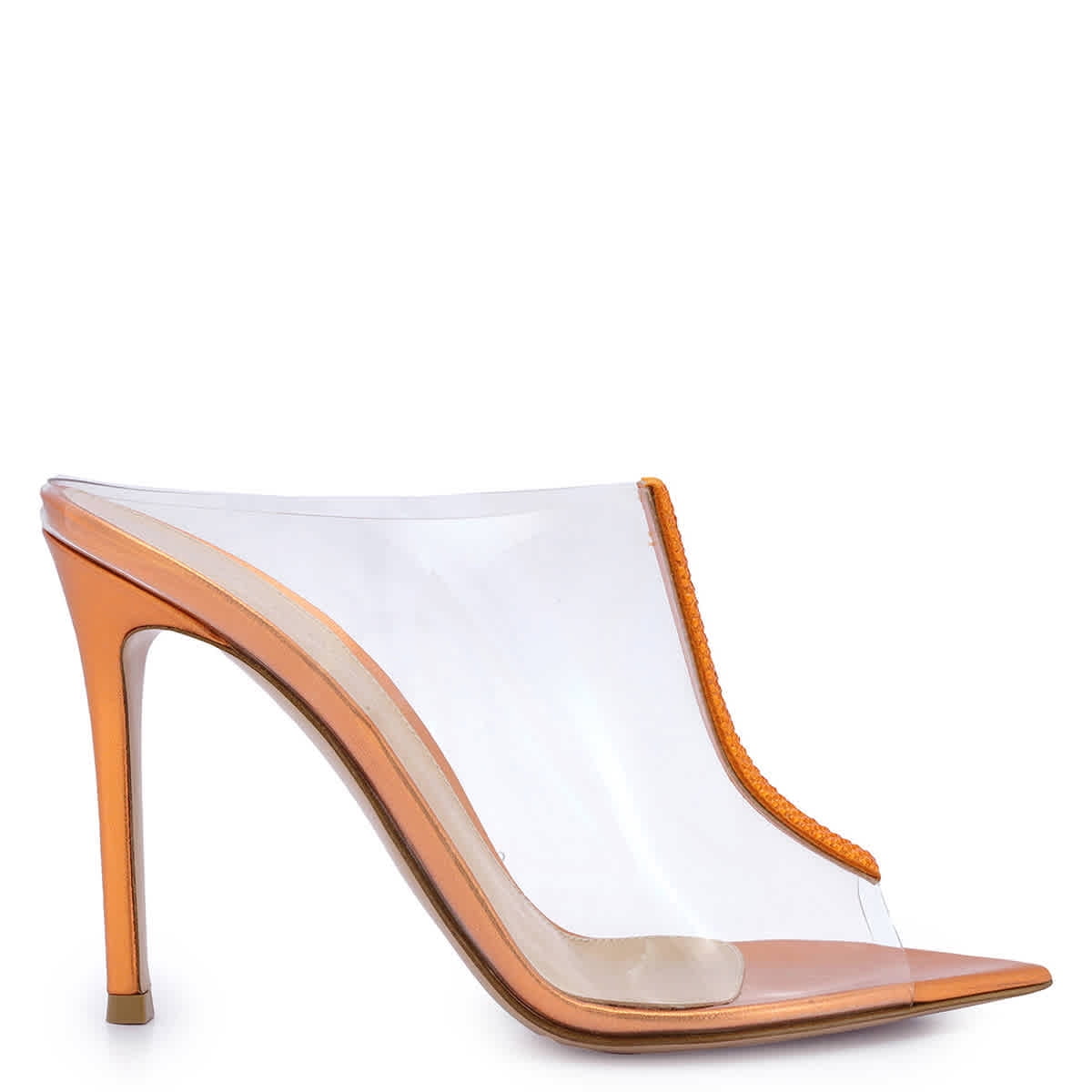 Gianvito Rossi Ladies Transparent Sigma 105mm Mules, Brand Size 36 