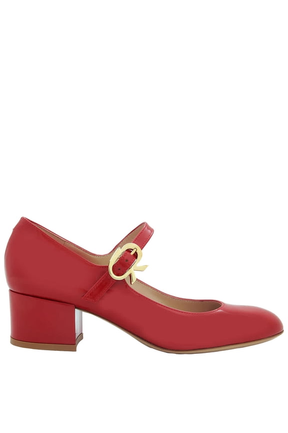 Mary Ribbon Block Heel Pumps, Brand Size 38 ( US Size 8 )