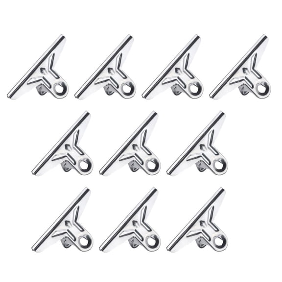 Giaone 10 Pcs/Set Metal Binder Clips Large Clips Sealing Clips Receipt Clips