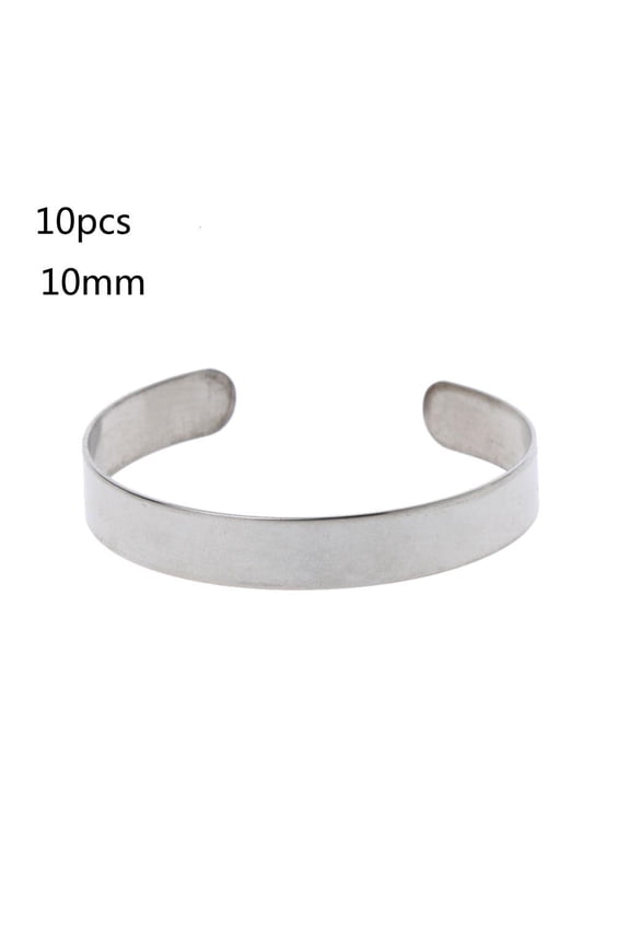 10 Pieces/Set DIY Cuff Bracelet Blanks for Jewelry Making 5/10/15/20mm