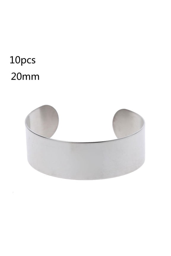 10 Pieces/Set DIY Cuff Bracelet Blanks for Jewelry Making 5/10/15/20mm