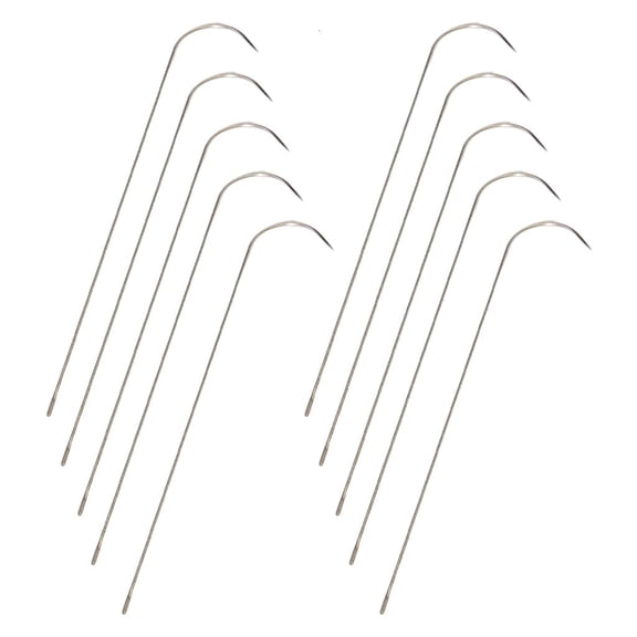 Giaone 10 Units Practical Curved Needle Enlarged Eyelet for Bead and DIY Crafts