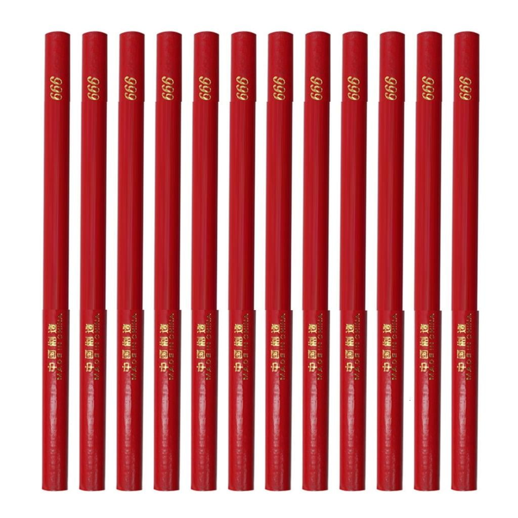 Giaone 100Pcs Professional Drafting Pencils Ergonomic Oval Grip Woodworking Pencil