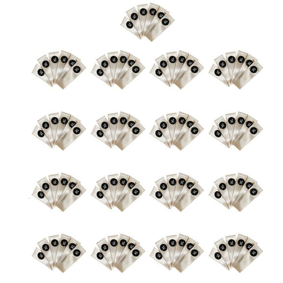 Giaone 100Pcs Washable Fabric Size Labels Assorted Size Clothing Labels For Garments