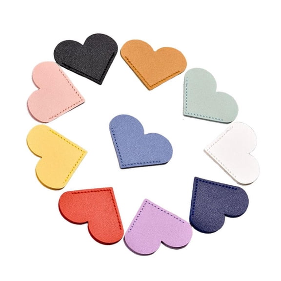 Giaone 10Pcs Corner Page Book Markers Heart Shape Bookmarks for Book Lover