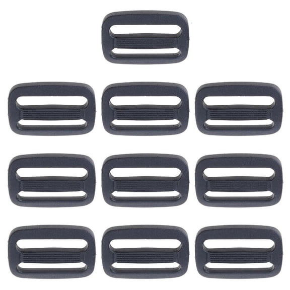 Giaone 10Pcs Plastic Tri-Glide Slide Buckle Adjustable Webbing Triglides Sliplock Slider Buttons for Belt Backpack Bags Parts