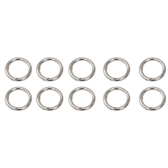 Giaone 10Pcs Round Spring Ring Buckle O-Ring for Loose-leaf Notebook Finish Ring Diy