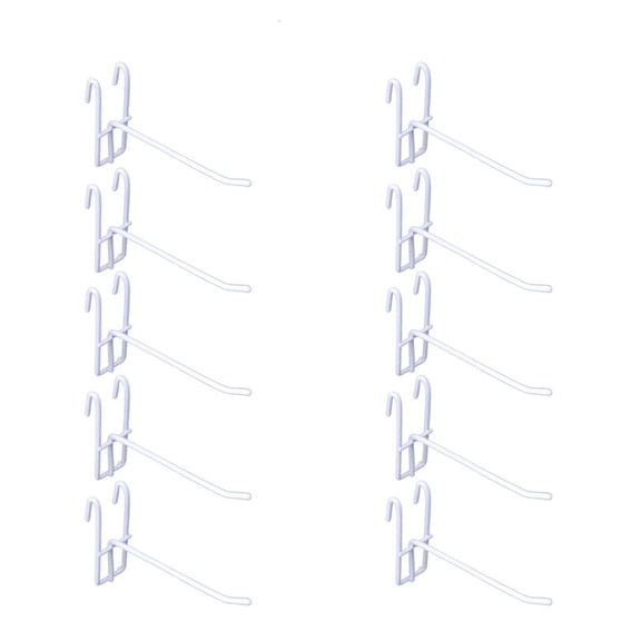 Giaone 10pcs Pegboard Hooks Reusable Mesh Panel Hangers Wear-Resistant Storage Hook