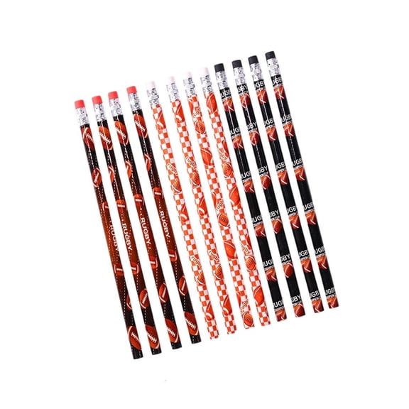 Giaone 12 Pcs Football Themed Wooden Pencils Drawing Pencils Writing Pencils