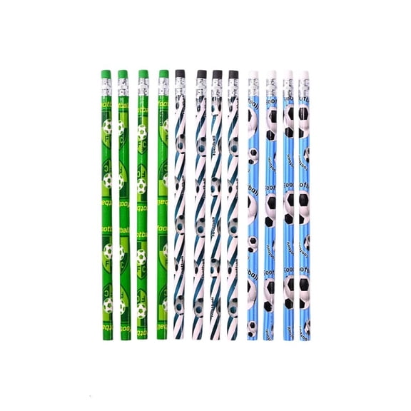 Giaone 12 Pcs Football Themed Wooden Pencils Drawing Pencils Writing Pencils