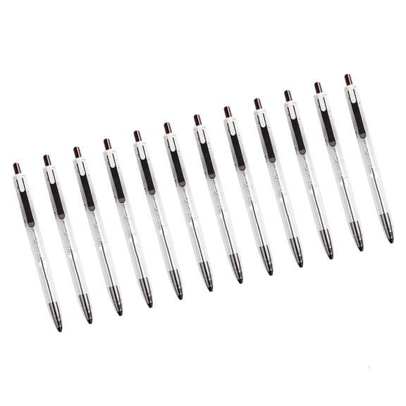 Giaone 12Pcs Retractable Exam Pen Black Gel Ink Smooth Glides Press Mechanism Design