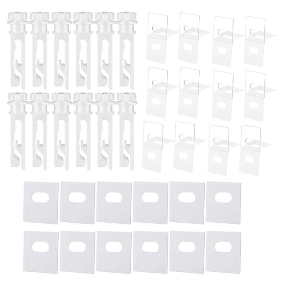 Giaone 12Sets Vertical Blind Repair Tabs and Stems for Headrail Carriers, Curtain Accessories