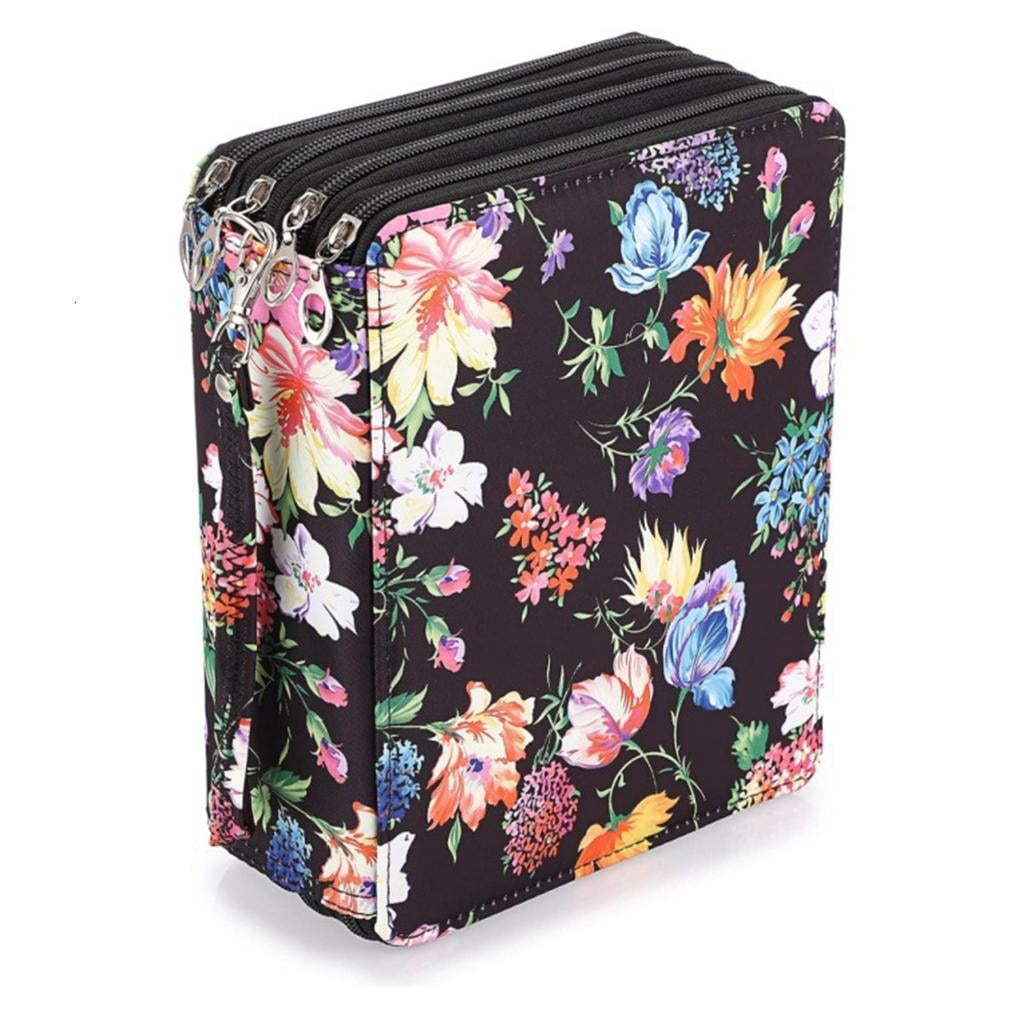 Giaone 168 Slots Colored Pencil Bag With Handle Travel Colored Pencil Case