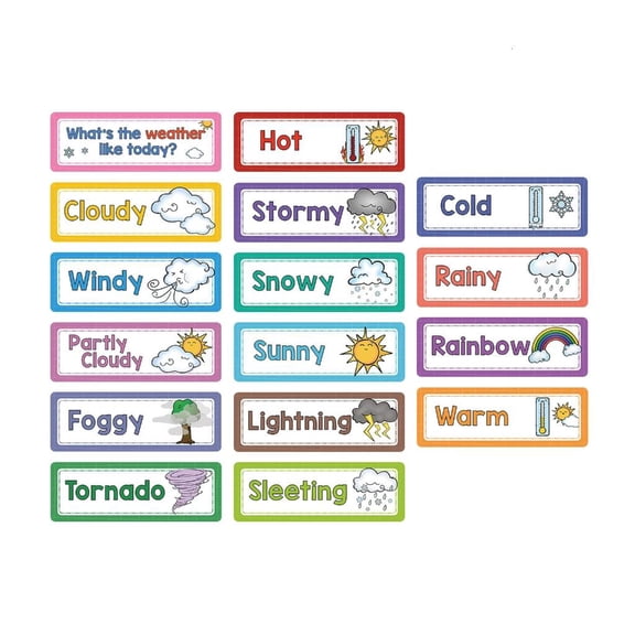 Giaone 16Sheet Weather Study Cards Weather Flashcards For Kindergarten Homeschool