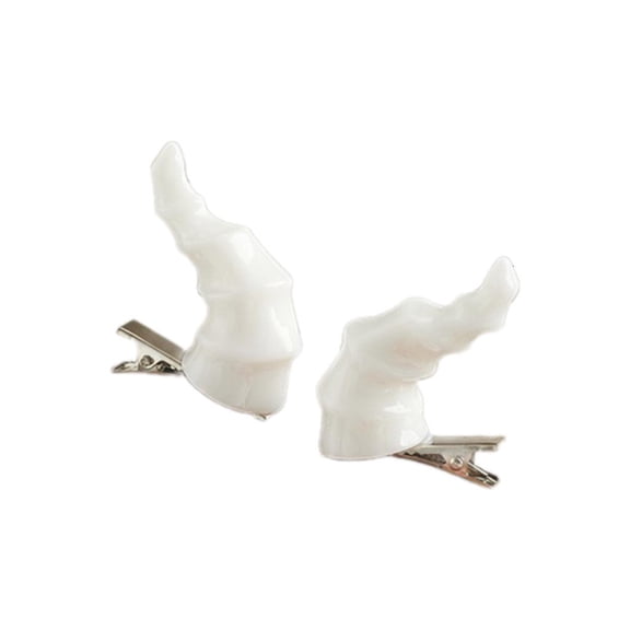 Giaone 1pair Goth Devil Horn Hairpin Carnivals Hair Clip Hairpin for Girl
