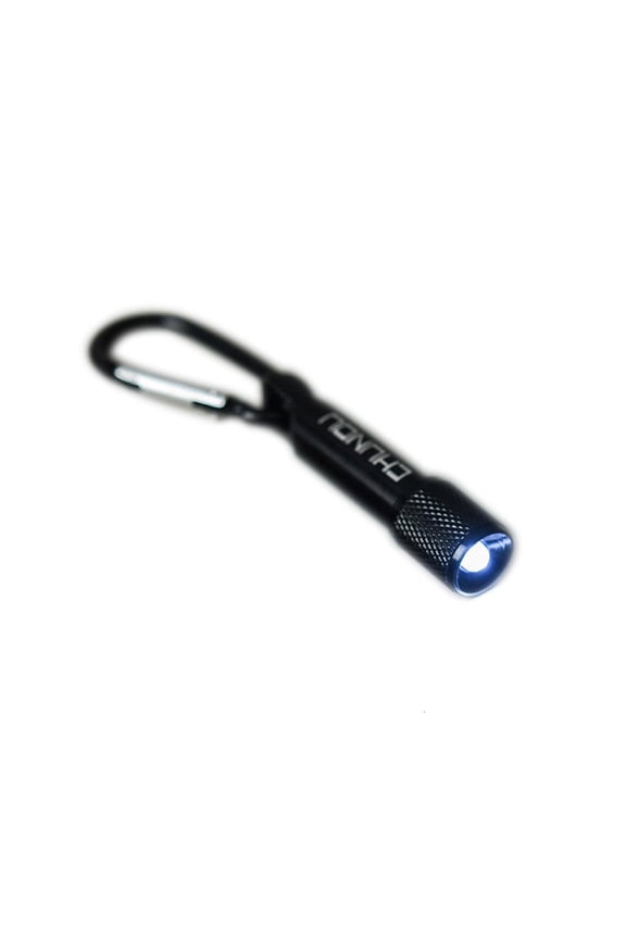 2 Colors Mini LED Flashlight Torch Keychain with Carabiner Clip Hook for Father