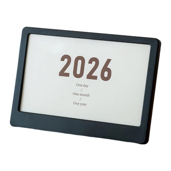 Giaone 2026 Tiltable Plastic Calendar Display Stand With Integrated Photo Frame