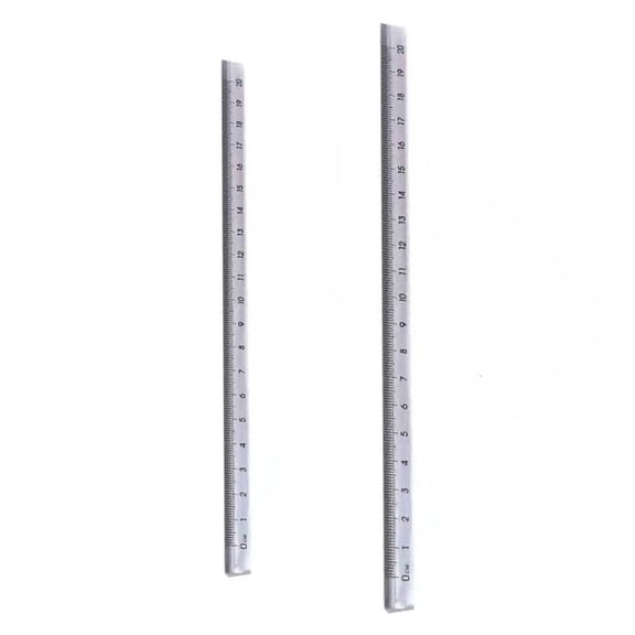 Giaone 2Pcs Clear Triangular Rulers Set for Student Architect Engineering Drawing
