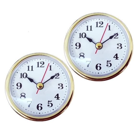 Giaone 2Pcs DIY Quartzs Clock Movement Insert 65MM Roman/Arabic Numerals Clear Lens