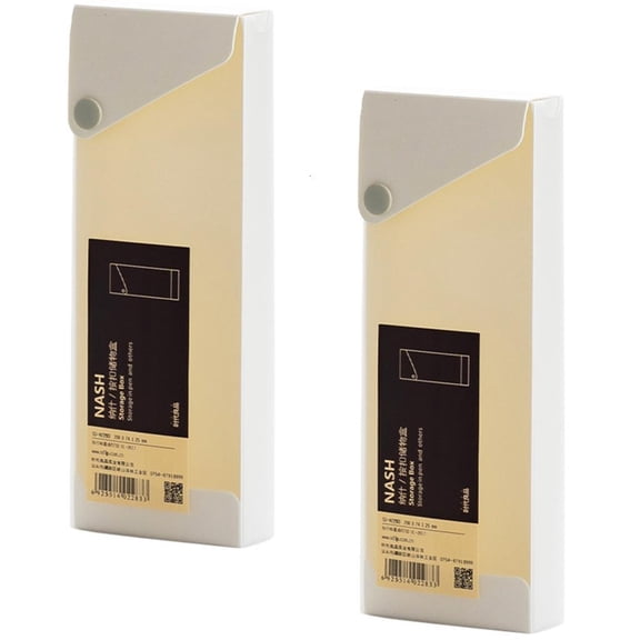 Giaone 2Pcs Large Capacity Pull out Pen Case Pencils Organiser Box Paintbrush Case