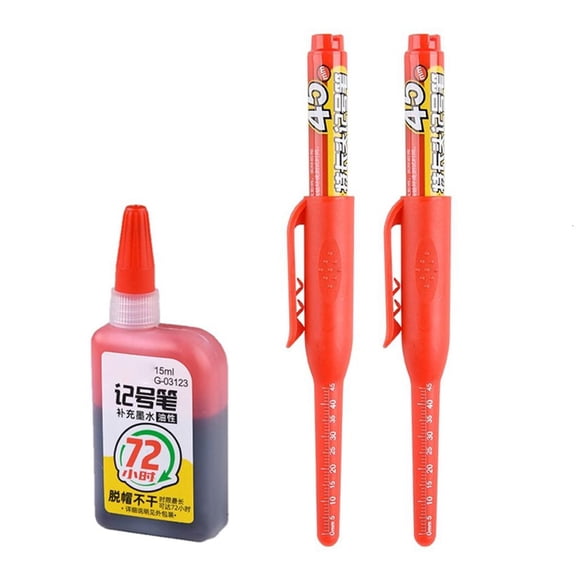 Giaone 2Pcs Professional Deep Reach Marker 45mm Long Tip Marker Pen With Refill Inks