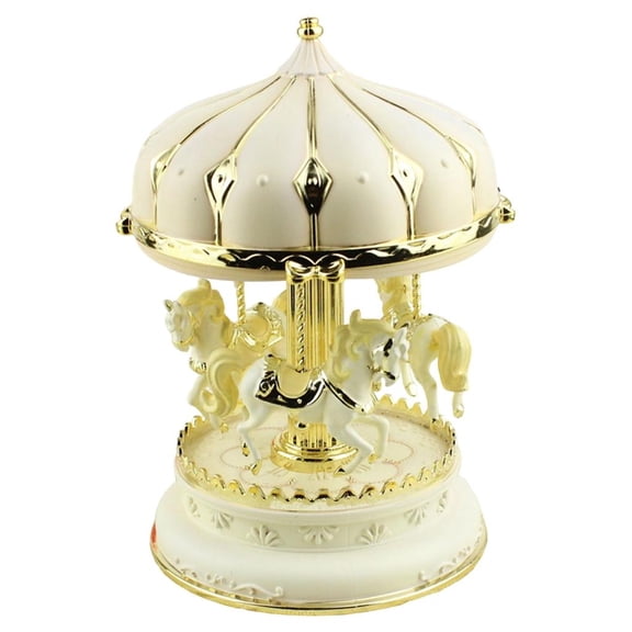 Giaone 3 Horse Carousels Music Box Musical Carousels Horse Figurines Christmas Gift