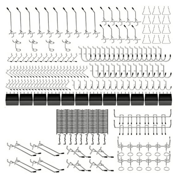 Giaone 300Pcs Heavy Duty Metal Pegboard Hook Replacement Peg Locks Bins Enduring