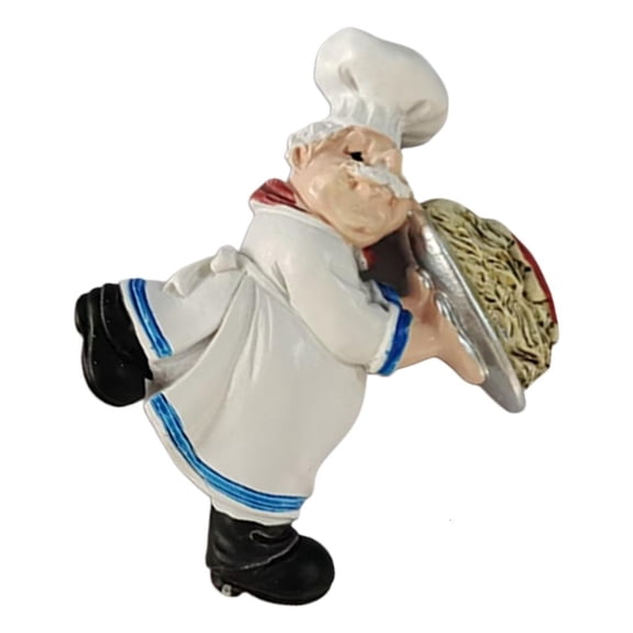 Giaone 3D Resin Chef Fridge Magnet Italian French Chef Figurine Statue Refrigerator Magnets Home Kitchen Restaurant Decor