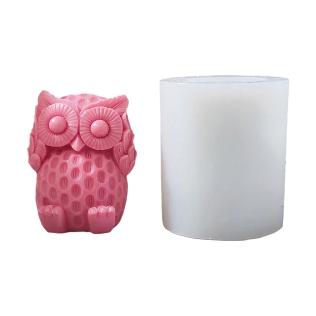Giaone 3D Silicone Candle Mold Owl Aromatherapy Candle Resin Molds Handmade Soap Mold