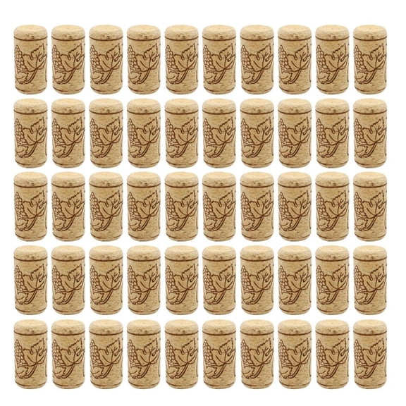 Giaone 50Pieces Unique Straight Corks Natural Wine Corks DIY Craft Wine Stoppers