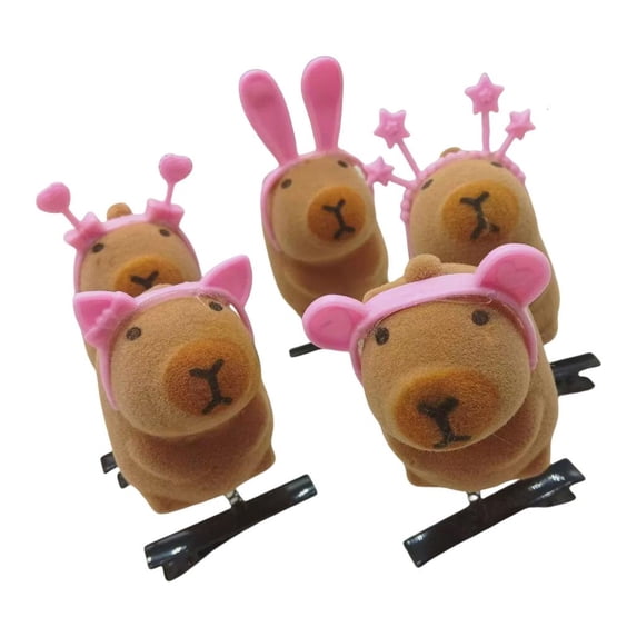 Giaone 5PCS Charm 3D Capybara Hairpins Stylish Hair Clip Hair Decoration