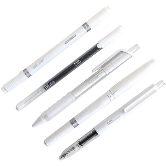 Giaone 5Pcs Retractable Exam Pen Black Gel Ink Smooth Glides Press Mechanism Design