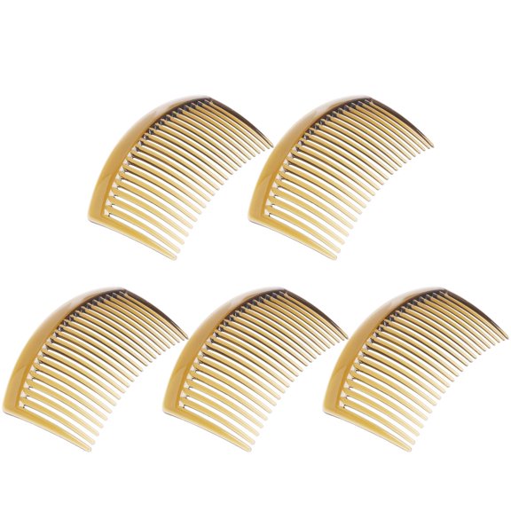Giaone 5pcs Plastic Side Hair Twist Comb French Twist Comb Hair Clips With Teeth