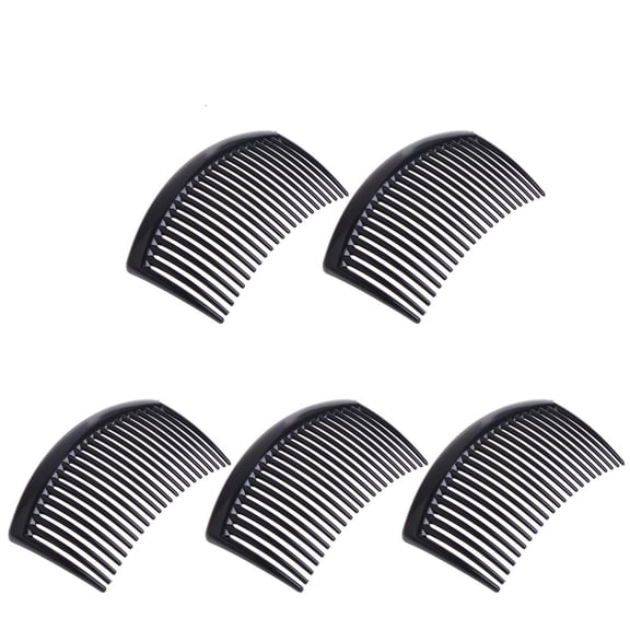Giaone 5pcs Plastic Side Hair Twist Comb French Twist Comb Hair Clips With Teeth