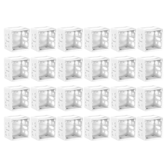 Giaone 6/24 Pieces Window Shade Mounting Brackets White Box Plastic Blind Installation Clamps Curtain Blind Headrail Holder