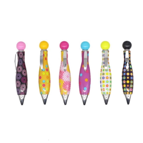 Giaone 6 Pcs Ballpoint Pen Oil Pen Big Fat Pen Wide Grip Pen Smooth Writing Pen