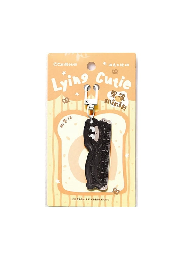 Giaone Acrylic Keychain Ruler Centimeter Markings for Stationery Enthusiasts