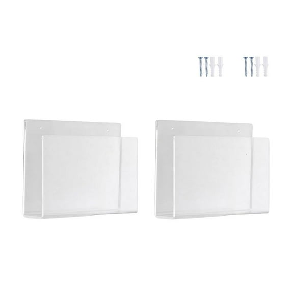 Giaone Acrylic Rack for Magazines Books Files Wall Mount