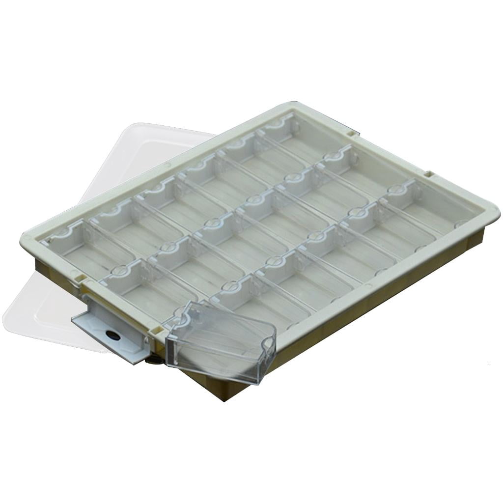 Giaone Adjustable Bead Organizer Box with Transparent Lid Jewelry Storage Container
