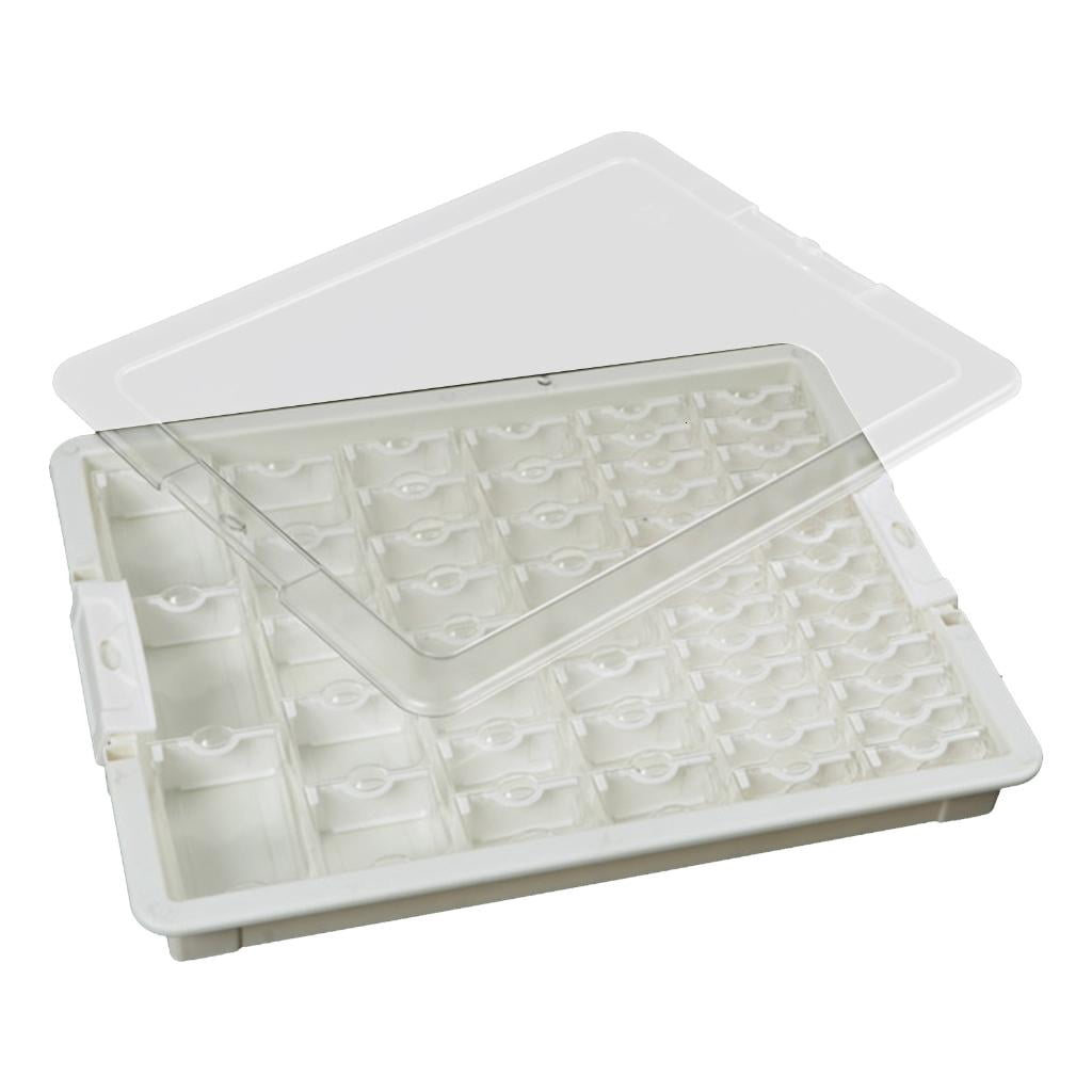 Giaone Adjustable Bead Organizer Box with Transparent Lid Jewelry Storage Container