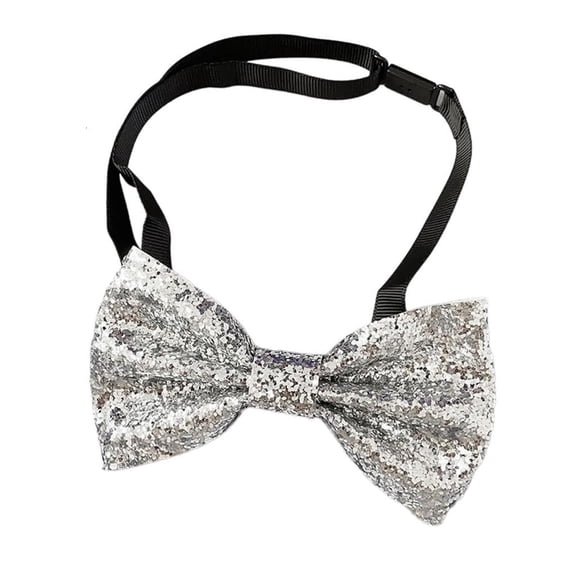 Giaone Adjustable Sequins Bowtie for Stage Performances Elastic Necktie for Kids