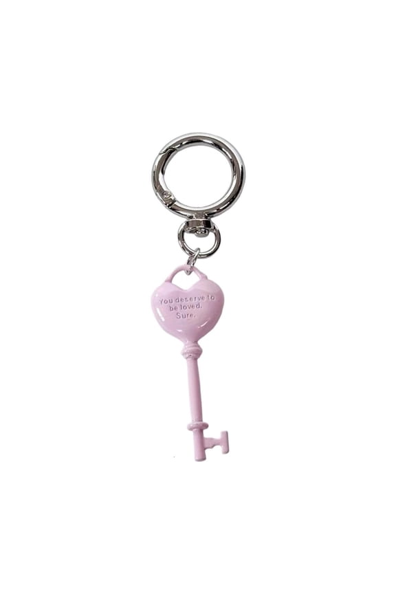 Alloy Heart Key Ring Sturdy Decorative Charm Perfect Romance Gift For Her Him