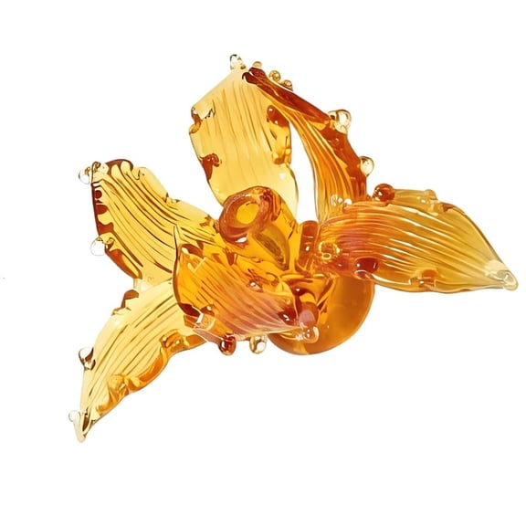 Giaone Artistic Glass Irises Flower Miniature Sculpture Multifunctional Fragrances Stick Rest Incenses Burners Home Decors