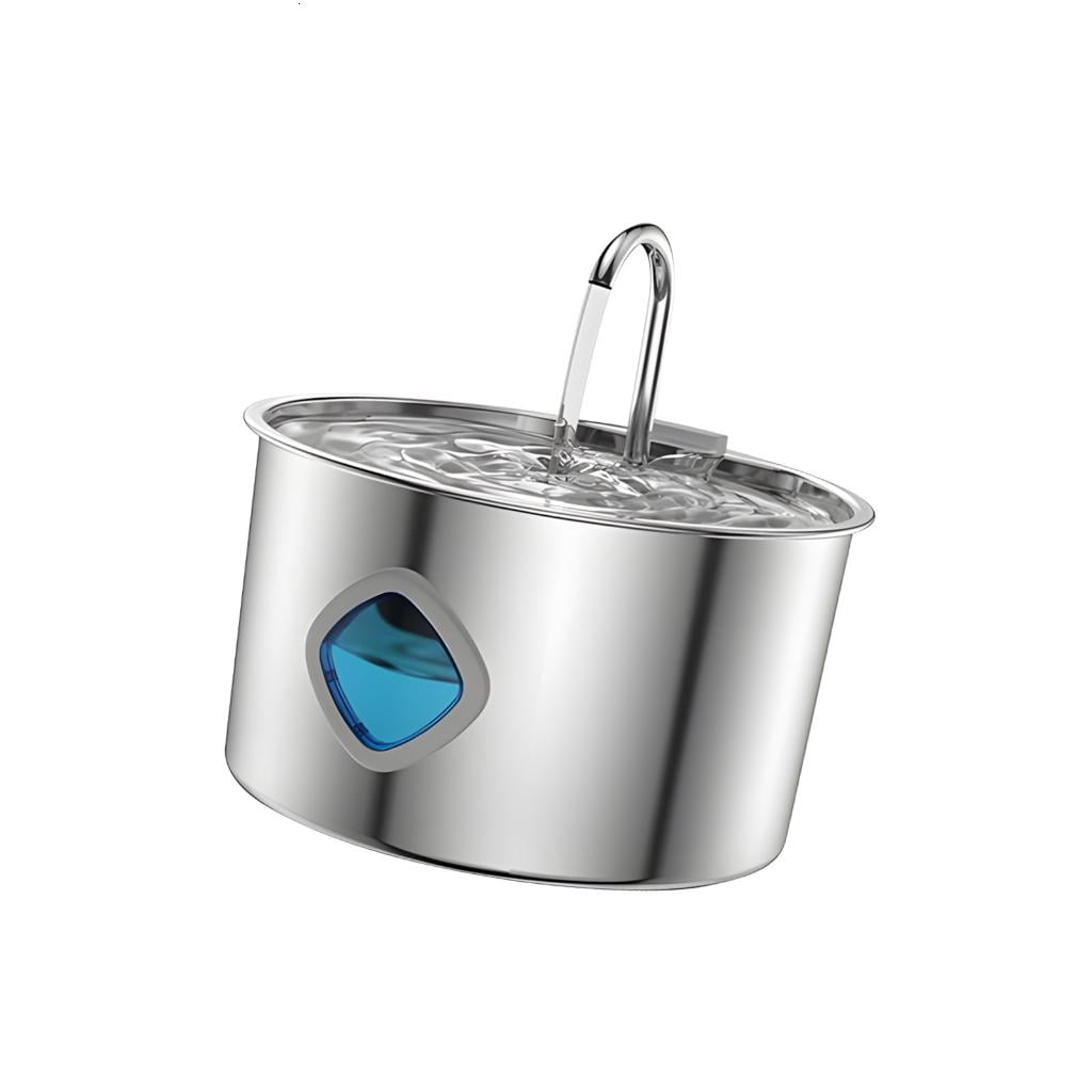 Giaone Automatic Water Dispenser 3.2L Stainless Steel with 2 USB Powered Low Noise for Pets hydrations Station