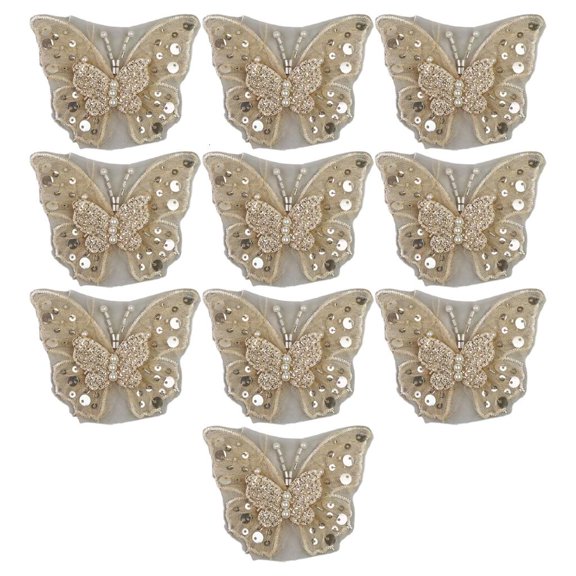Giaone Beaded Butterfly Applique Patches For Textile Items And Fashion Projects