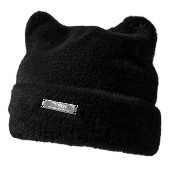 Giaone Beanie Little Devil Plush Hat Womens Girls Autumn Winter Cat Ears Cap Gift