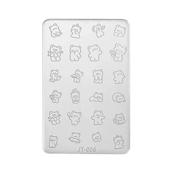 Giaone Beautiful Strudy Silicone Nails Art Mold Featuring 3D Floral Embossing Design Nails Stamp For Various Sizes